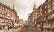 richard wagner the graben, one of the principal streets in vienna oil on canvas